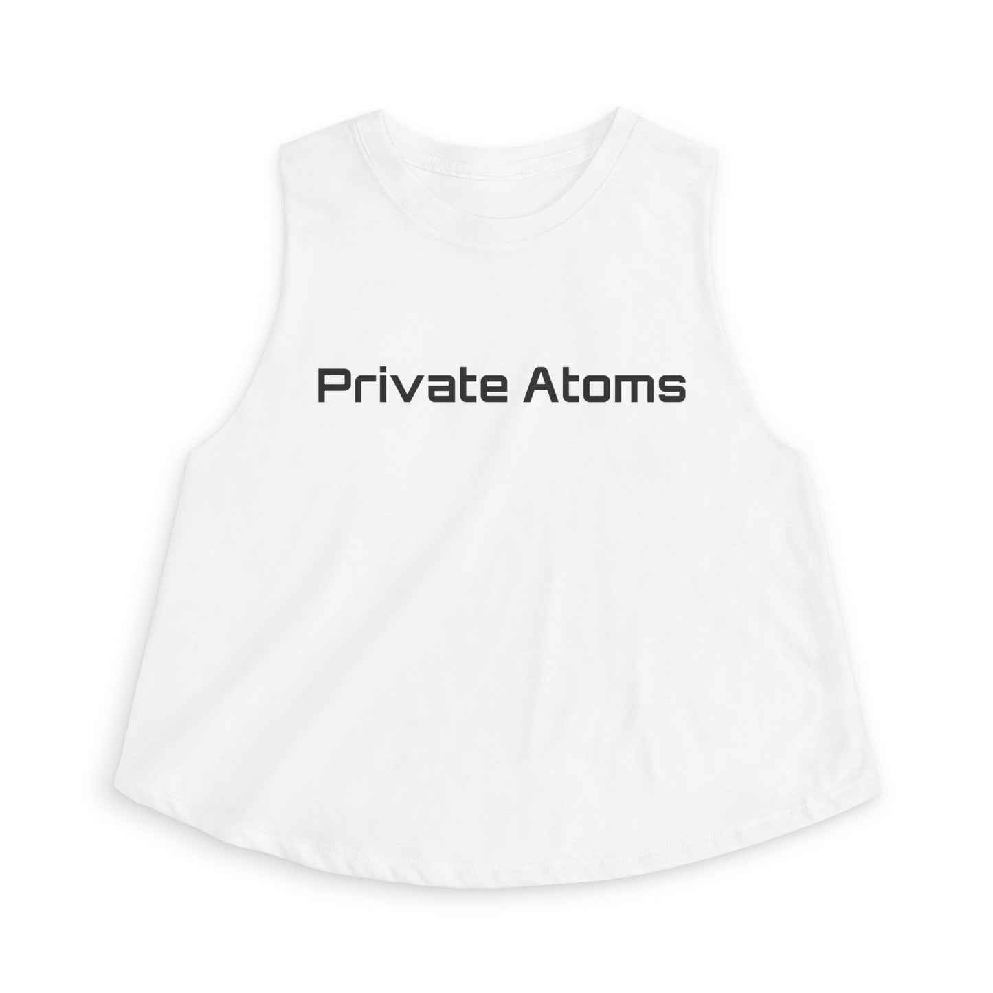 Private Atoms Sunglasses Crop Top — Funny Science Graphic Women's Tank