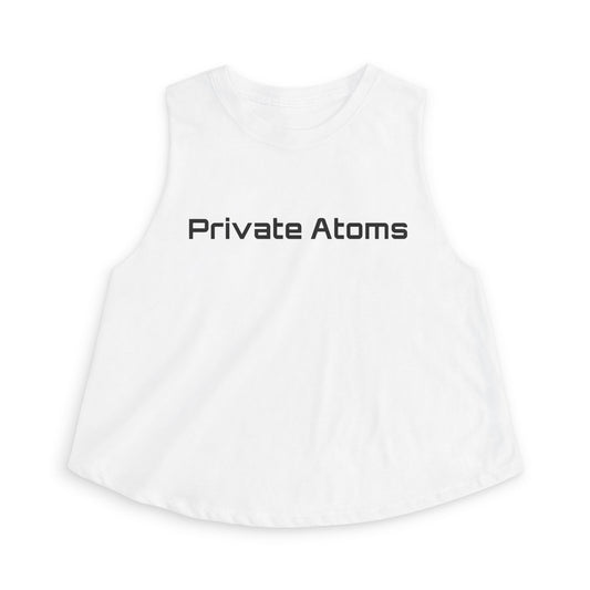 Private Atoms Sunglasses Crop Top — Funny Science Graphic Women's Tank