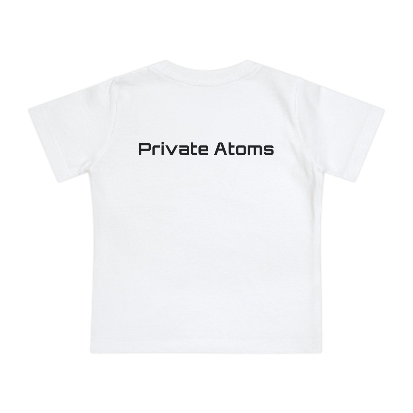 Baby T-Shirt "Private Atoms" Sunglasses Graphic — Cute Science Tee for Infants