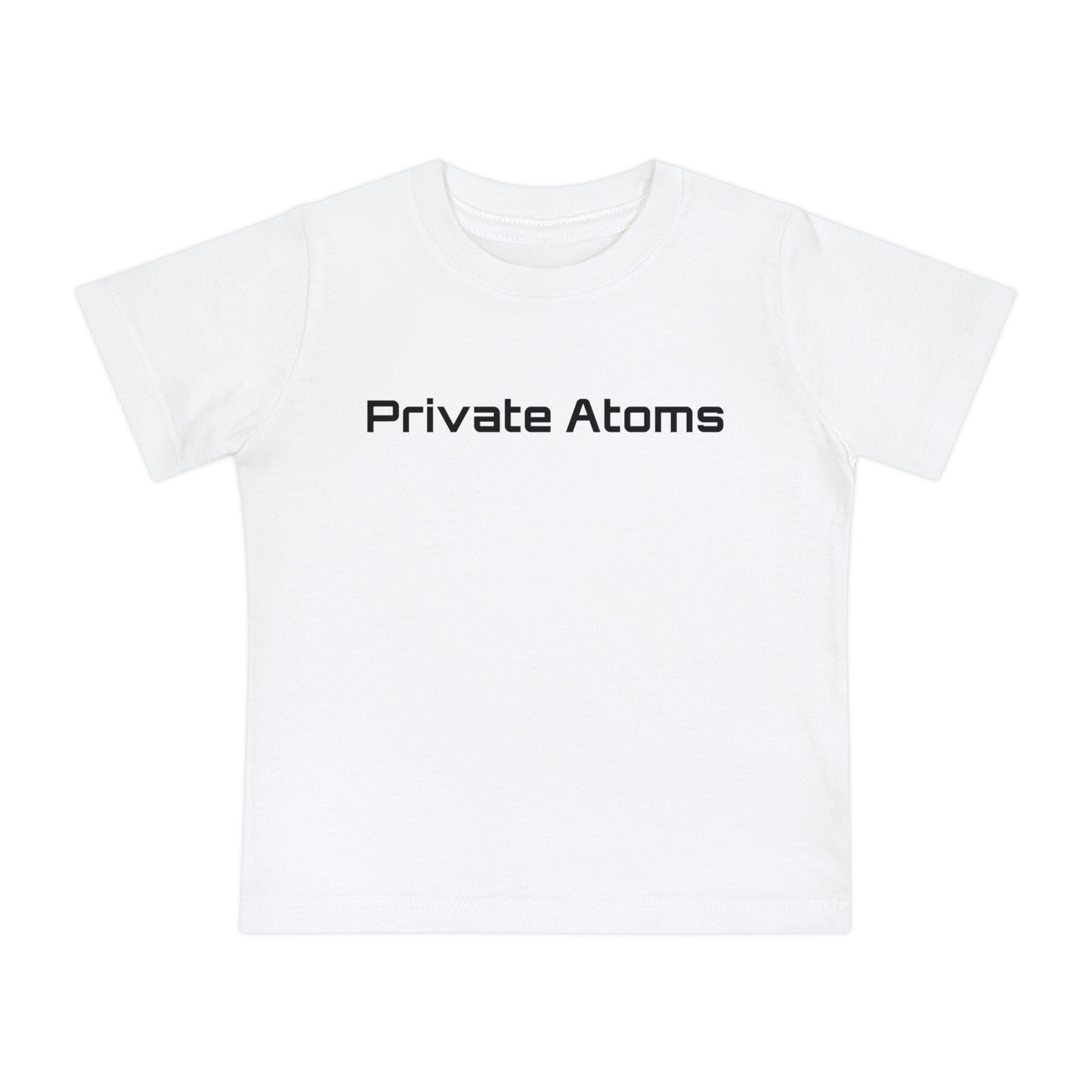 Baby T-Shirt "Private Atoms" Sunglasses Graphic — Cute Science Tee for Infants
