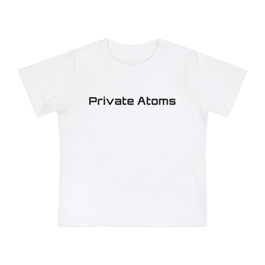 Baby T-Shirt "Private Atoms" Sunglasses Graphic — Cute Science Tee for Infants