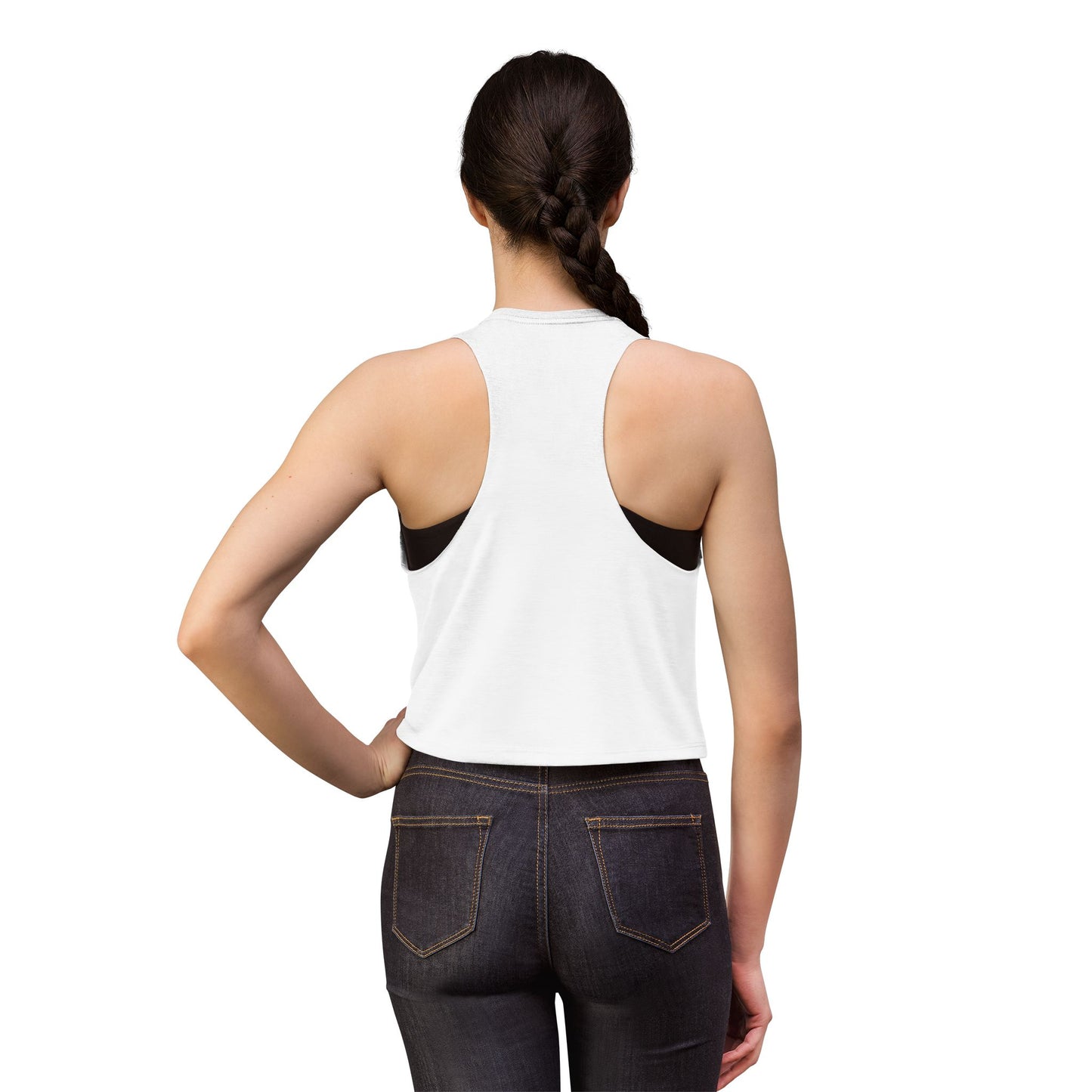Private Atoms Sunglasses Crop Top — Funny Science Graphic Women's Tank